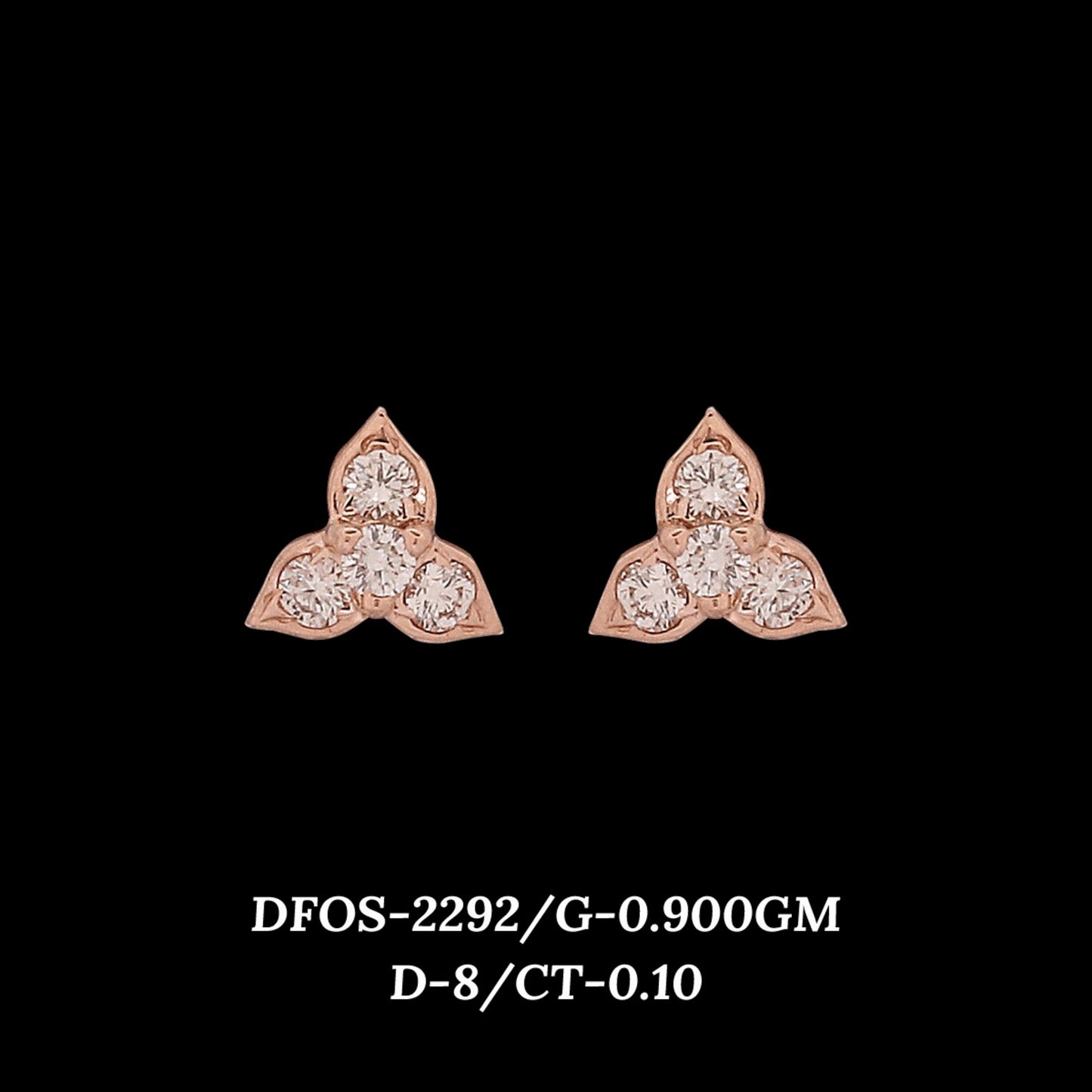 Diamond EARRING With 0.9 Gms of 18 Kt Gold and 0.1 Cts of Certified Natural Diamonds Code: MJ26ER396