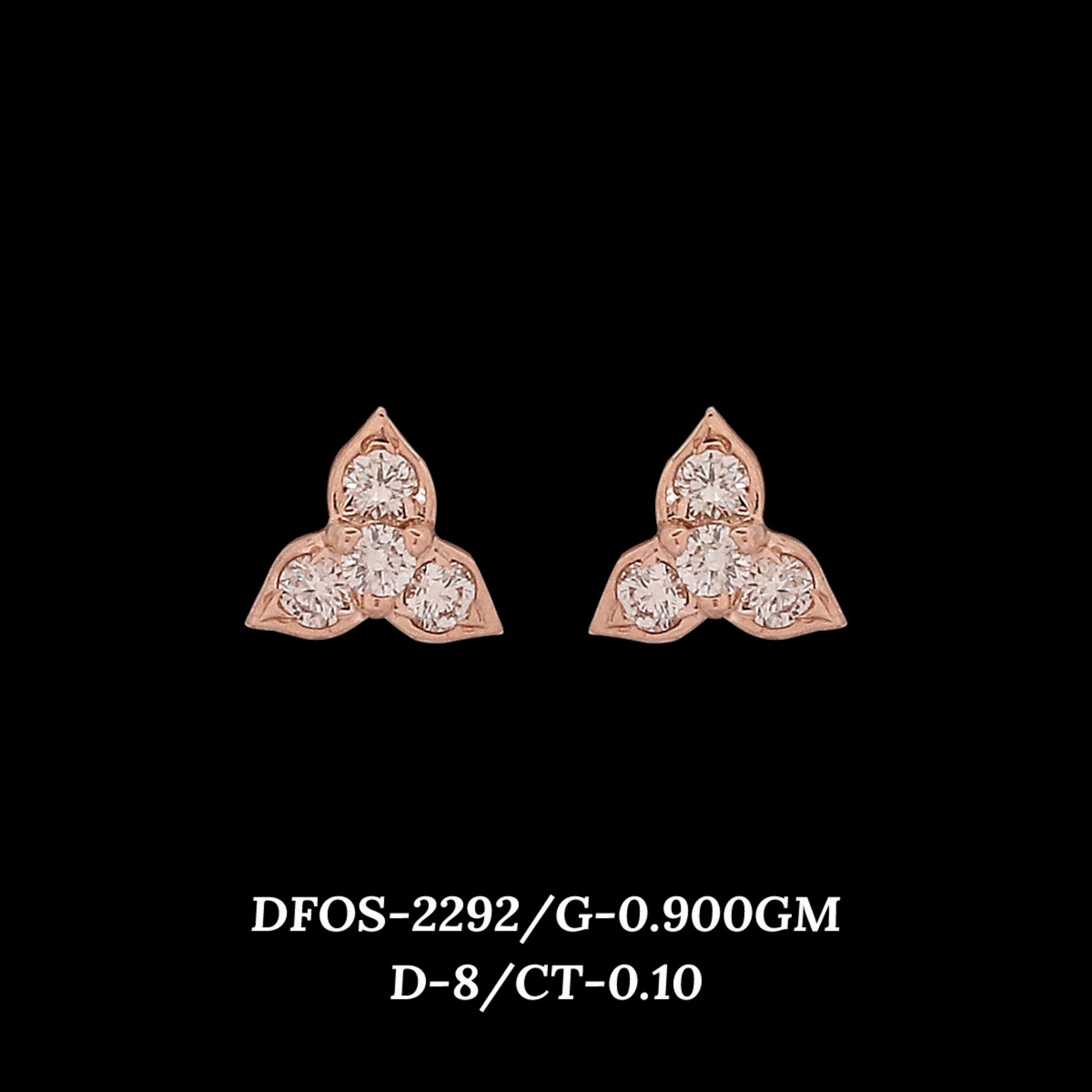 Diamond EARRING With 0.9 Gms of 18 Kt Gold and 0.1 Cts of Certified Natural Diamonds Code: MJ26ER396