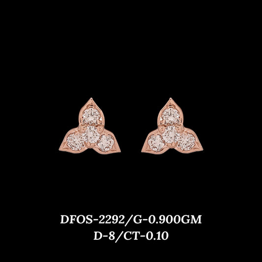 Diamond EARRING With 0.9 Gms of 18 Kt Gold and 0.1 Cts of Certified Natural Diamonds Code: MJ26ER396