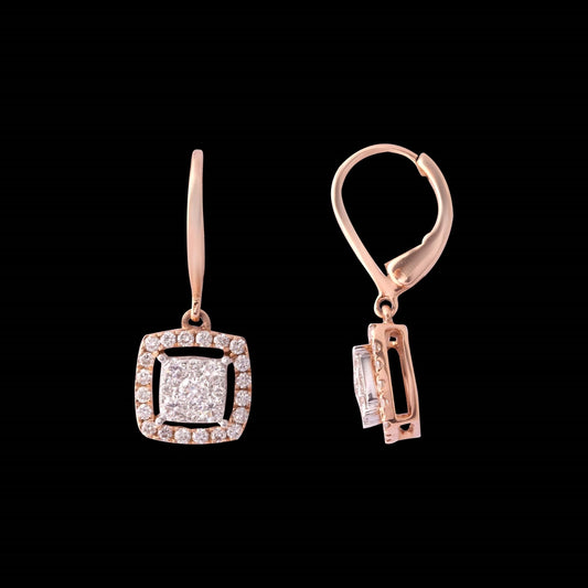18 KT DIAMOND EARRING 3.544 Gms - MJ25ER42