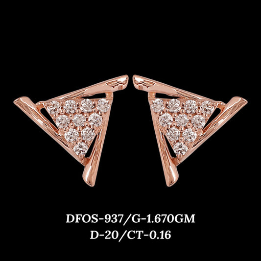 Diamond EARRING With 1.67 Gms of 18 Kt Gold and 0.16 Cts of Certified Natural Diamonds Code: MJ26ER616