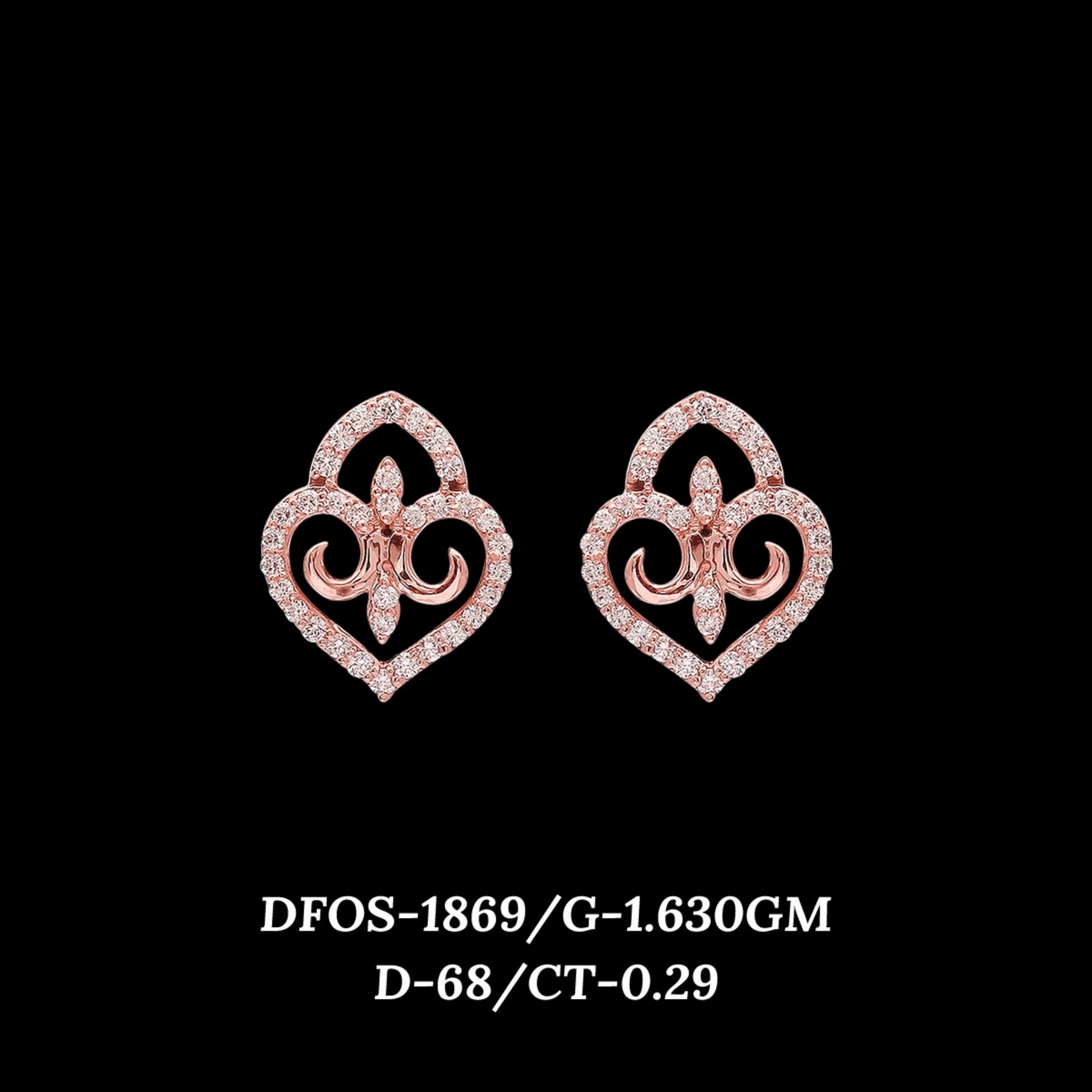 Diamond EARRING With 1.63 Gms of 18 Kt Gold and 0.29 Cts of Certified Natural Diamonds Code: MJ26ER299