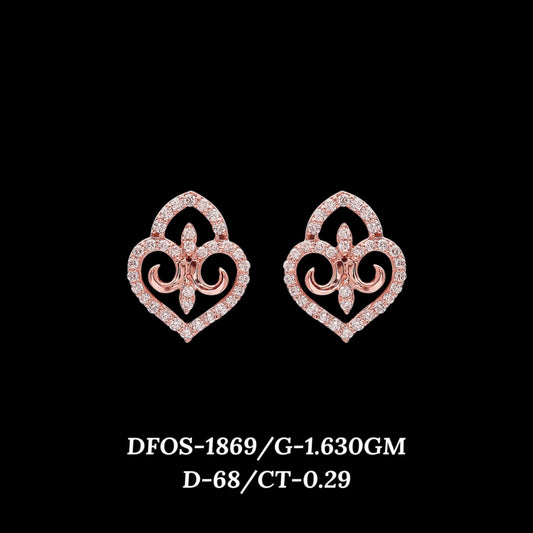 Diamond EARRING With 1.63 Gms of 18 Kt Gold and 0.29 Cts of Certified Natural Diamonds Code: MJ26ER299