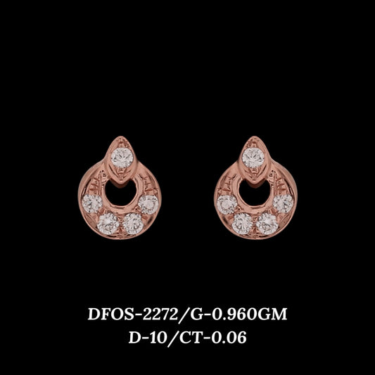 Diamond EARRING With 0.96 Gms of 18 Kt Gold and 0.06 Cts of Certified Natural Diamonds Code: MJ26ER387