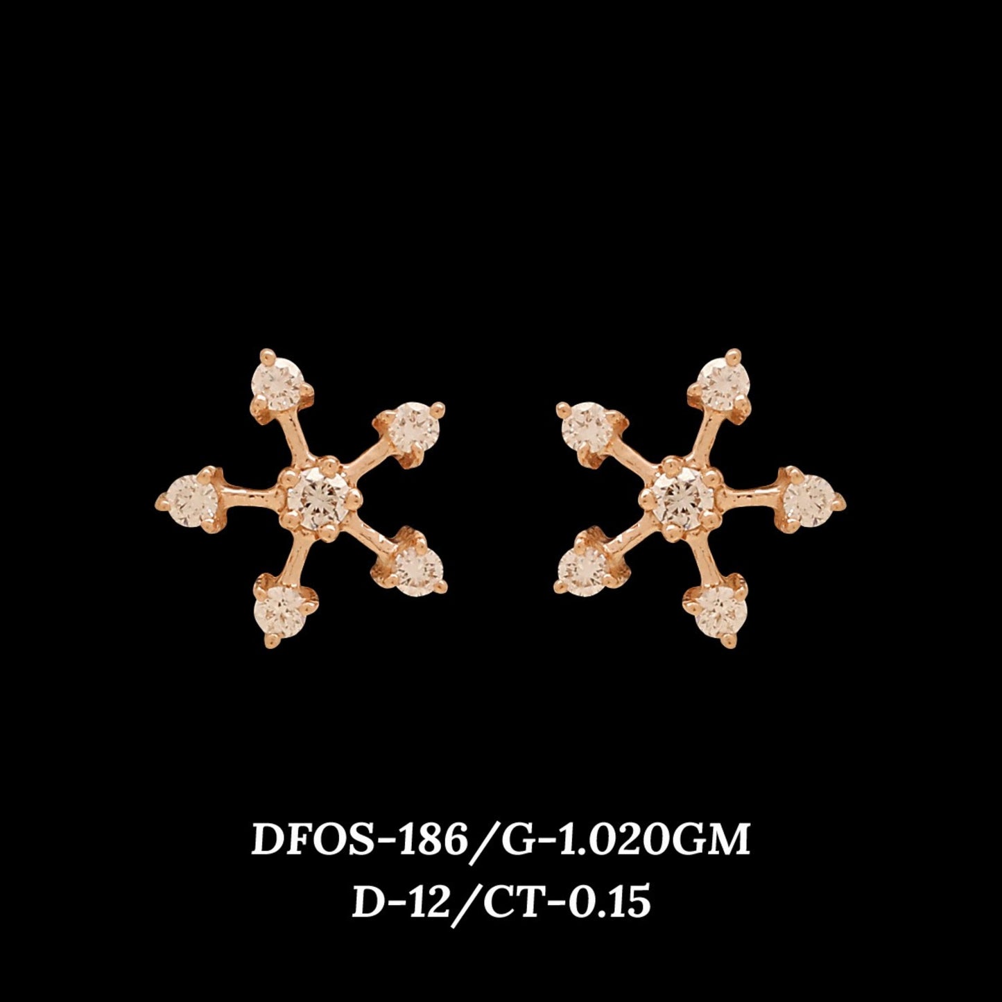 Diamond EARRING With 1.02 Gms of 18 Kt Gold and 0.15 Cts of Certified Natural Diamonds Code: MJ26ER295