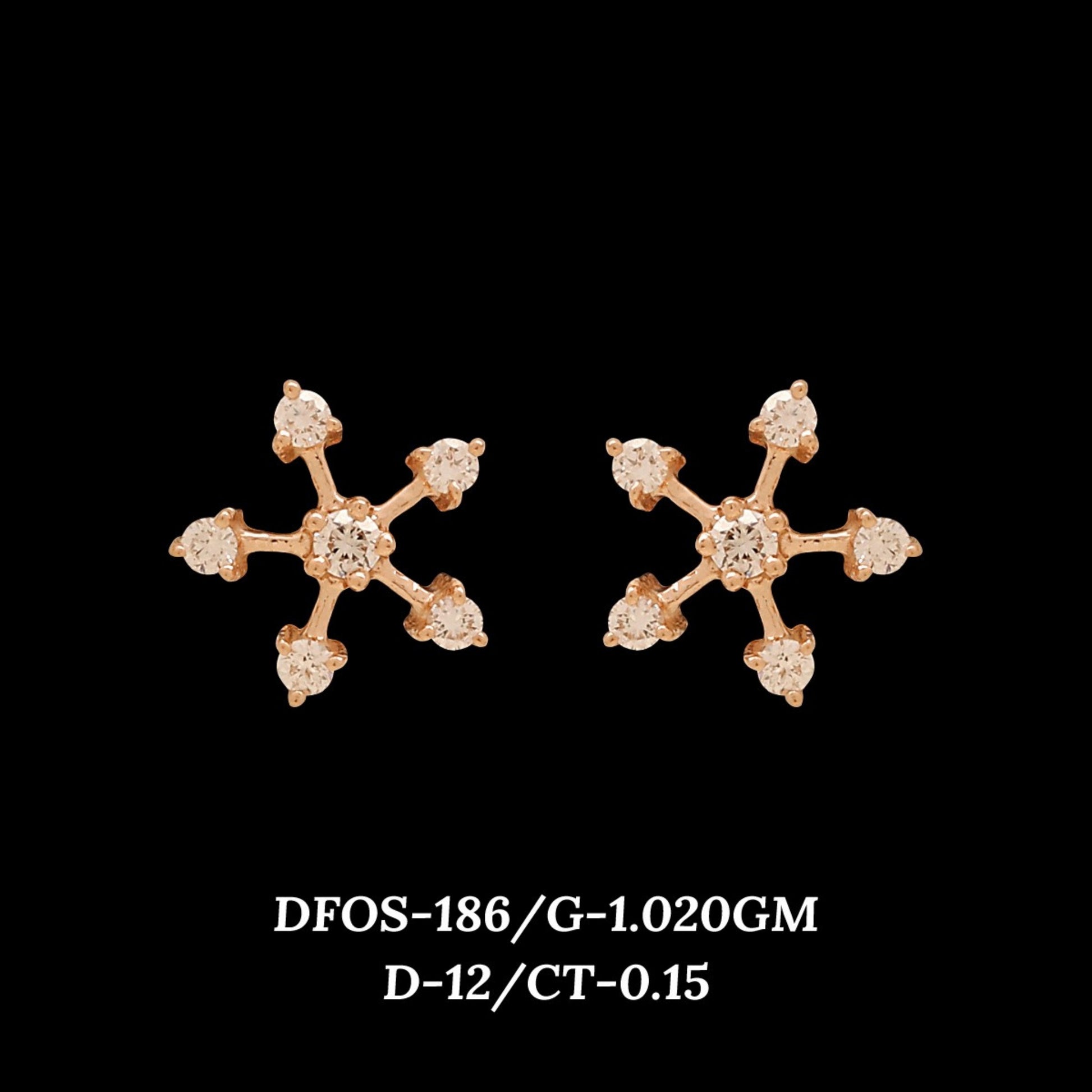 Diamond EARRING With 1.02 Gms of 18 Kt Gold and 0.15 Cts of Certified Natural Diamonds Code: MJ26ER295