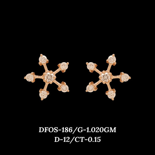 Diamond EARRING With 1.02 Gms of 18 Kt Gold and 0.15 Cts of Certified Natural Diamonds Code: MJ26ER295