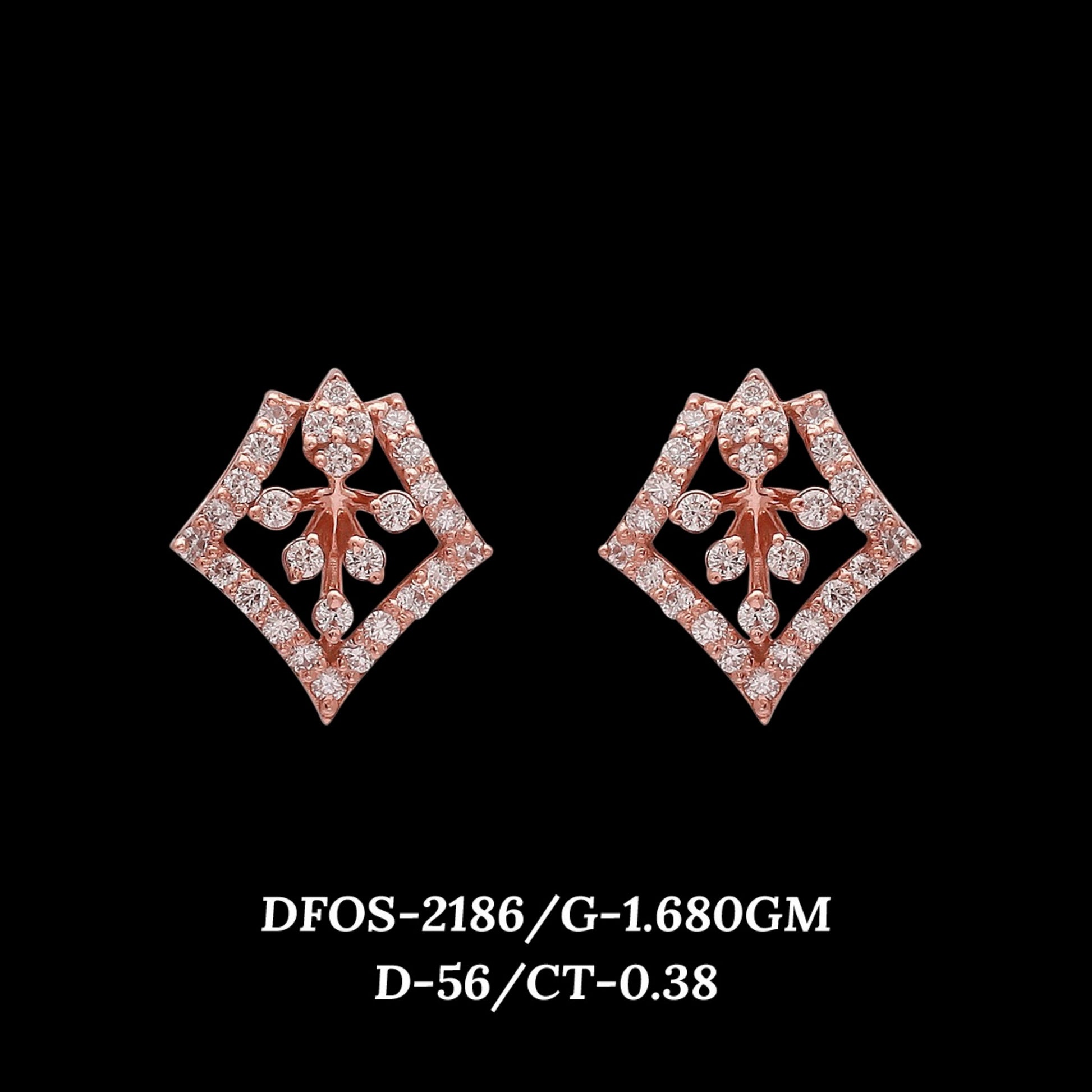 Diamond EARRING With 1.68 Gms of 18 Kt Gold and 0.38 Cts of Certified Natural Diamonds Code: MJ26ER364