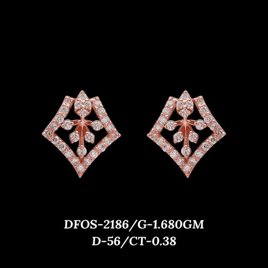 Diamond EARRING With 1.68 Gms of 18 Kt Gold and 0.38 Cts of Certified Natural Diamonds Code: MJ26ER364
