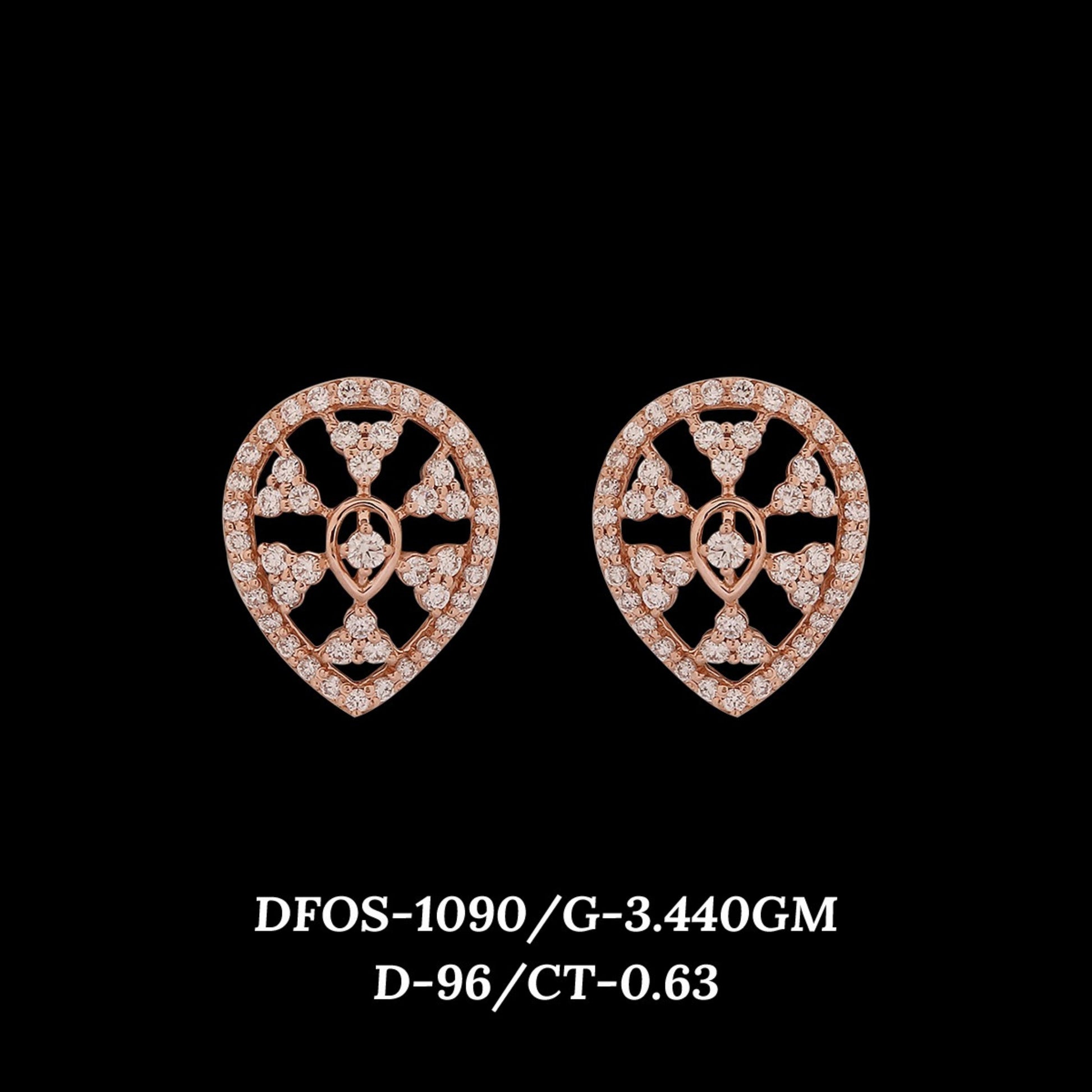 Diamond EARRING With 3.44 Gms of 18 Kt Gold and 0.63 Cts of Certified Natural Diamonds Code: MJ26ER160