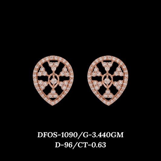 Diamond EARRING With 3.44 Gms of 18 Kt Gold and 0.63 Cts of Certified Natural Diamonds Code: MJ26ER160