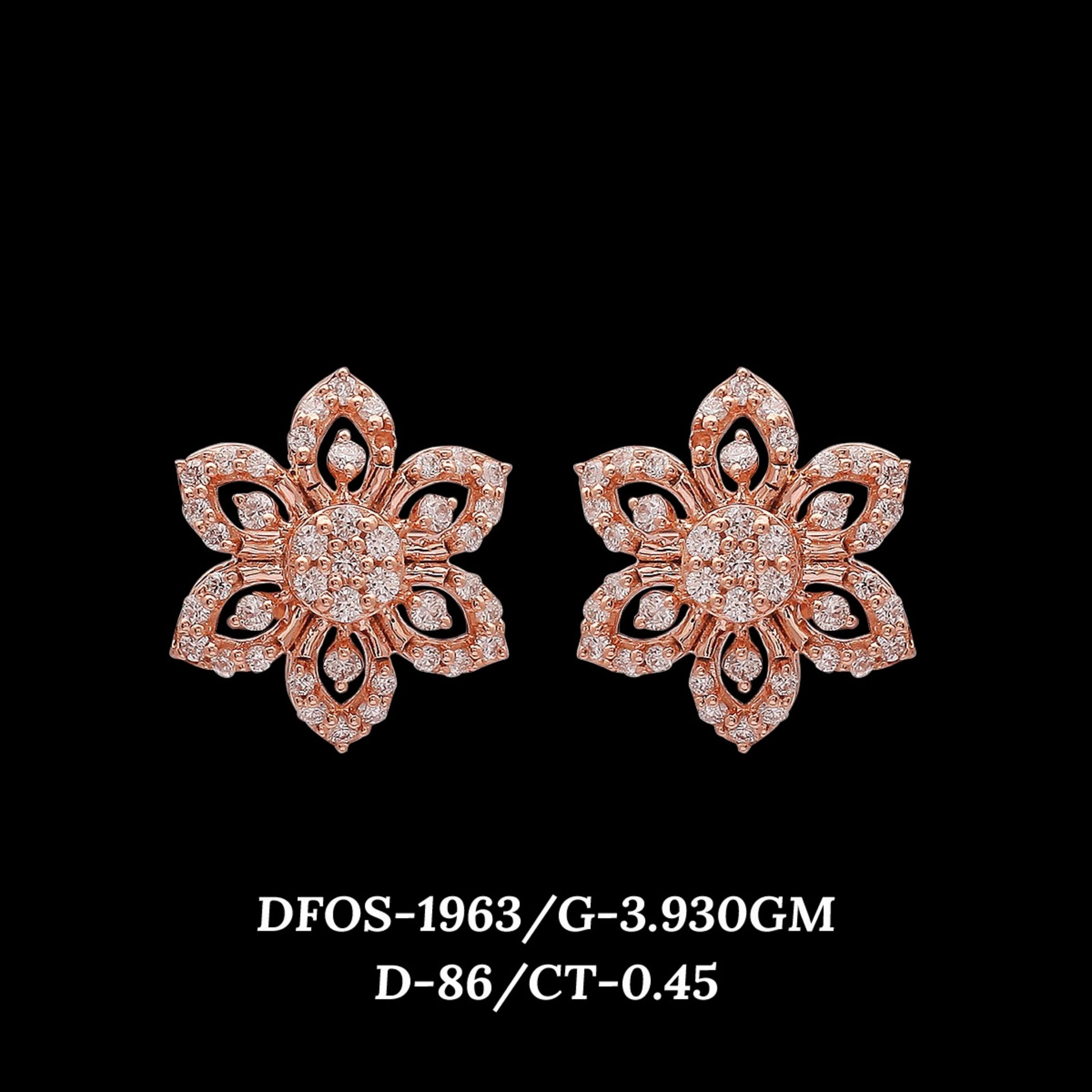 Diamond EARRING With 3.93 Gms of 18 Kt Gold and 0.45 Cts of Certified Natural Diamonds Code: MJ26ER337