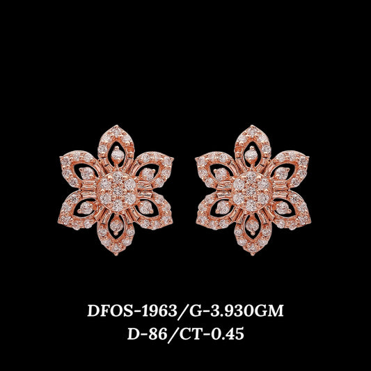 Diamond EARRING With 3.93 Gms of 18 Kt Gold and 0.45 Cts of Certified Natural Diamonds Code: MJ26ER337