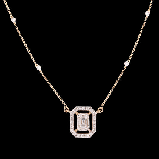 18 KT DIAMOND SHORT NECKLACE 4.654 Gms - MJ25SN118