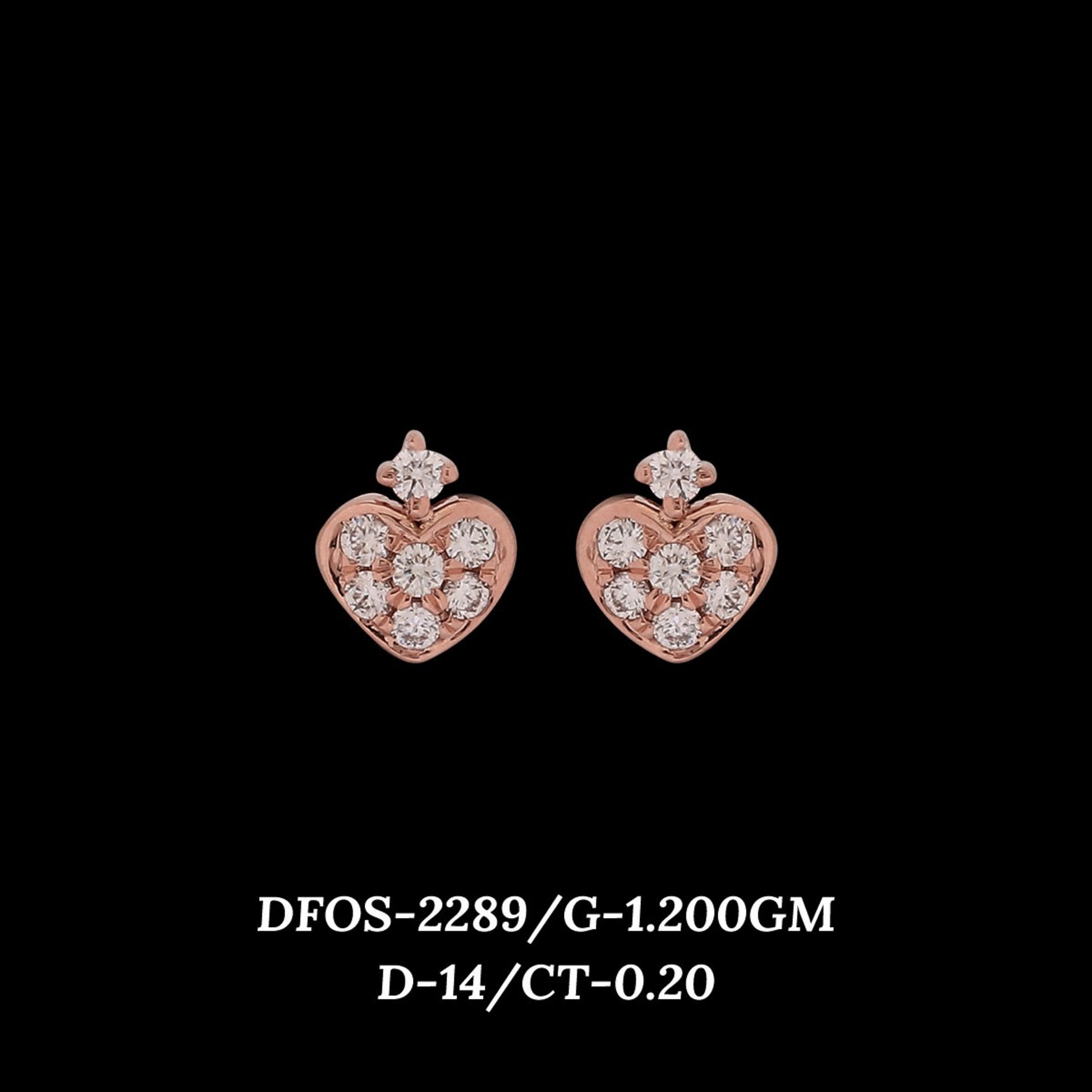 Diamond EARRING With 1.2 Gms of 18 Kt Gold and 0.2 Cts of Certified Natural Diamonds Code: MJ26ER394