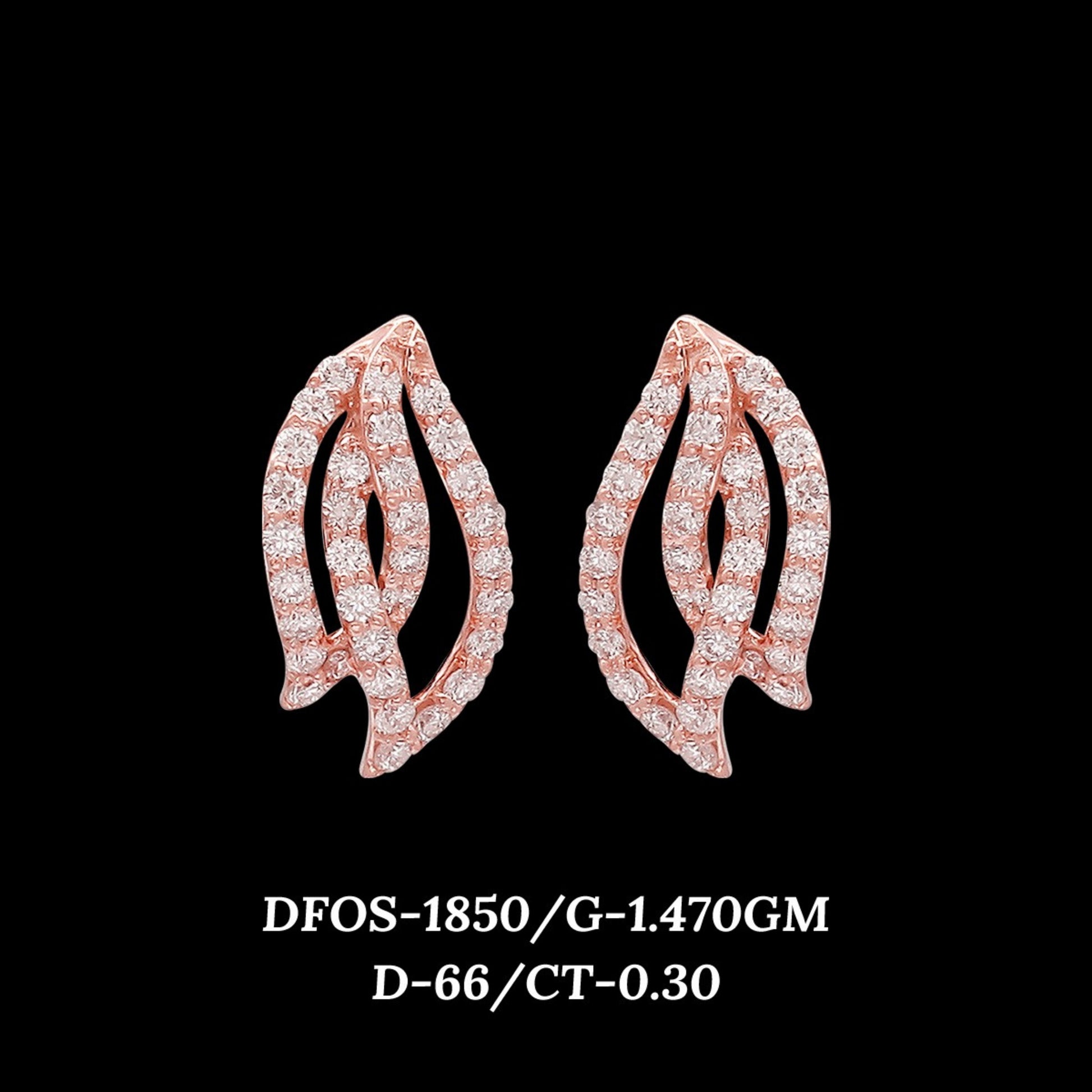 Diamond EARRING With 1.47 Gms of 18 Kt Gold and 0.3 Cts of Certified Natural Diamonds Code: MJ26ER294