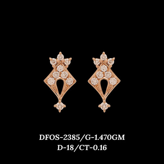 Diamond EARRING With 1.47 Gms of 18 Kt Gold and 0.16 Cts of Certified Natural Diamonds Code: MJ26ER437