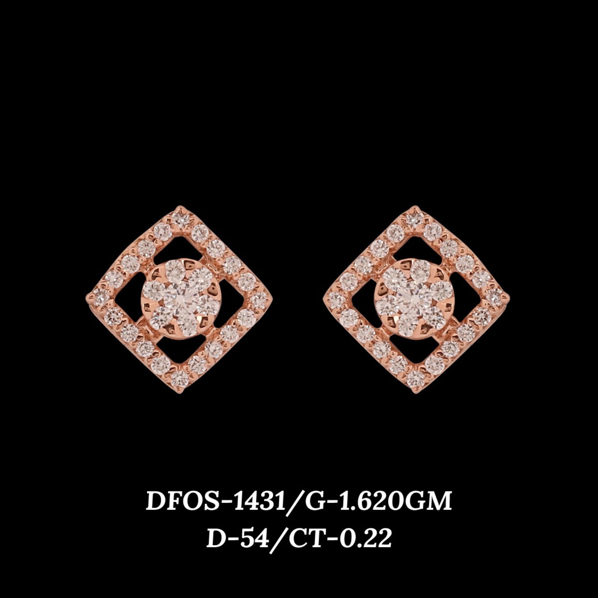 Diamond EARRING With 1.62 Gms of 18 Kt Gold and 0.22 Cts of Certified Natural Diamonds Code: MJ26ER193