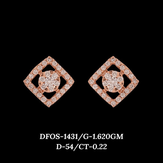 Diamond EARRING With 1.62 Gms of 18 Kt Gold and 0.22 Cts of Certified Natural Diamonds Code: MJ26ER193