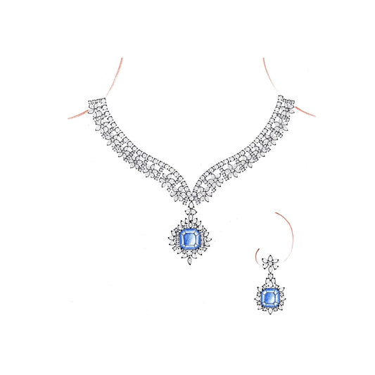 18 KT DIAMOND NECKLACE  Gms - MJ25NK576