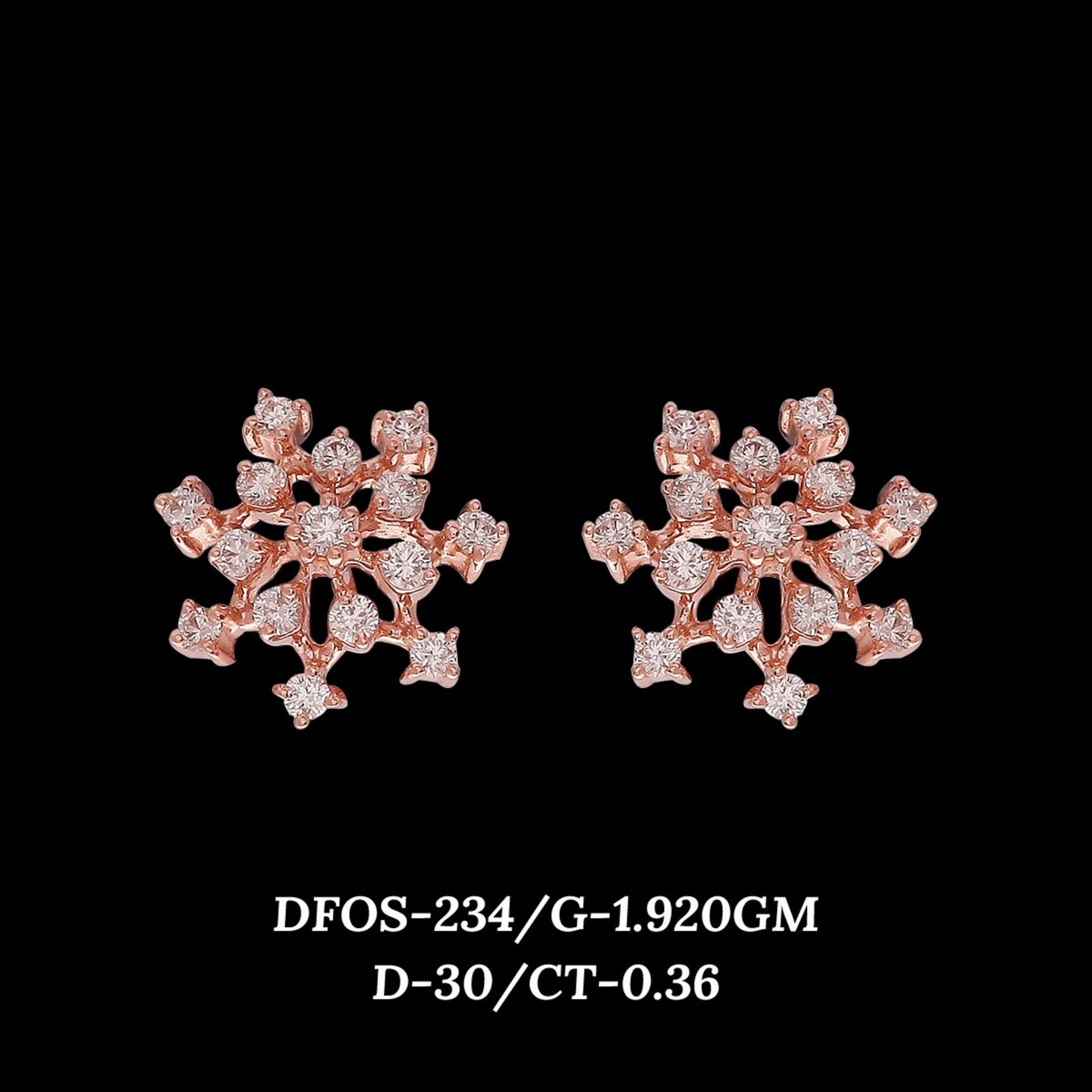 Diamond EARRING With 1.92 Gms of 18 Kt Gold and 0.36 Cts of Certified Natural Diamonds Code: MJ26ER420