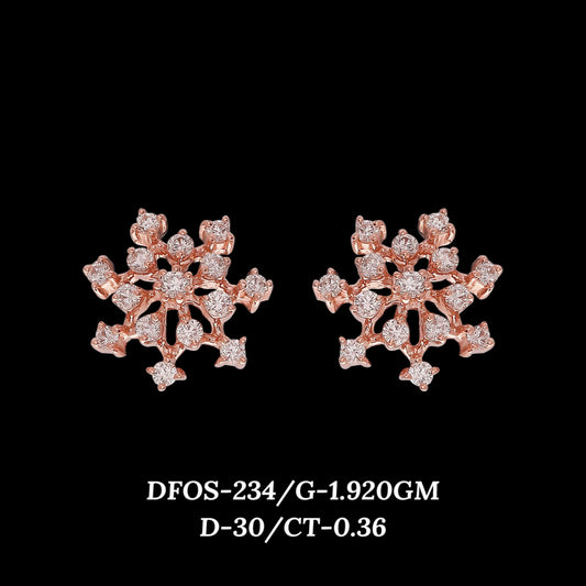 Diamond EARRING With 1.92 Gms of 18 Kt Gold and 0.36 Cts of Certified Natural Diamonds Code: MJ26ER420