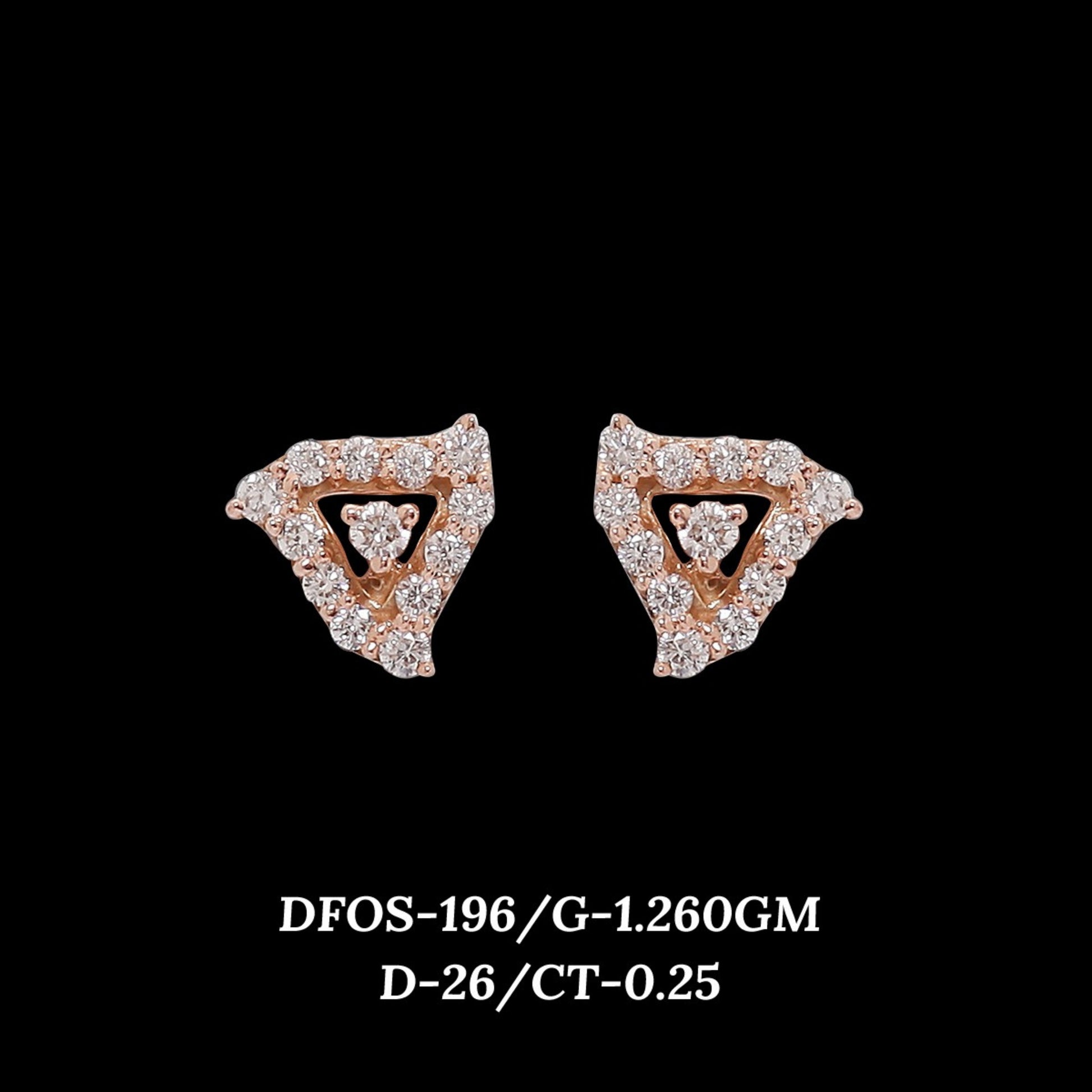 Diamond EARRING With 1.26 Gms of 18 Kt Gold and 0.25 Cts of Certified Natural Diamonds Code: MJ26ER335
