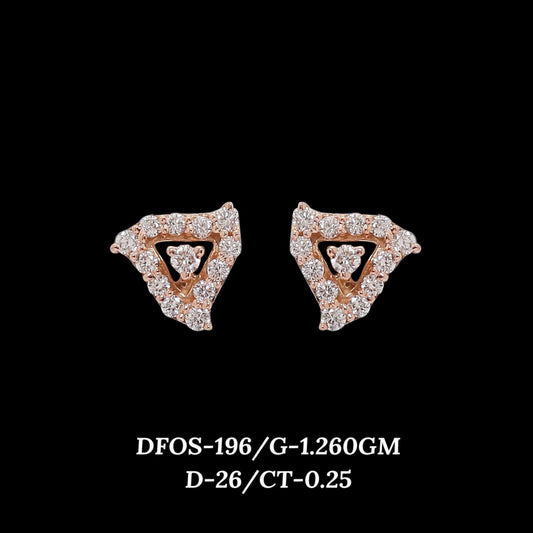 Diamond EARRING With 1.26 Gms of 18 Kt Gold and 0.25 Cts of Certified Natural Diamonds Code: MJ26ER335
