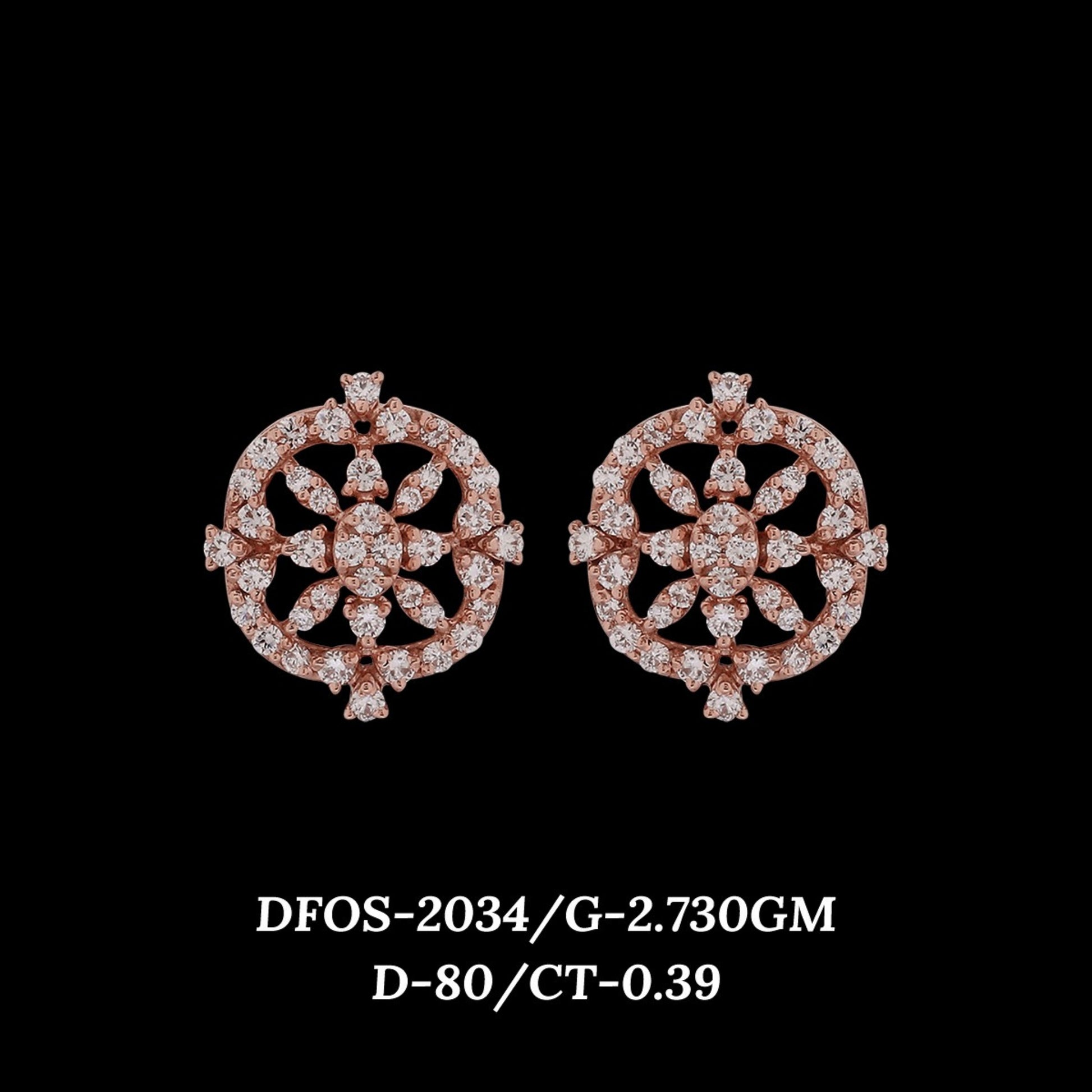 Diamond EARRING With 2.73 Gms of 18 Kt Gold and 0.39 Cts of Certified Natural Diamonds Code: MJ26ER345