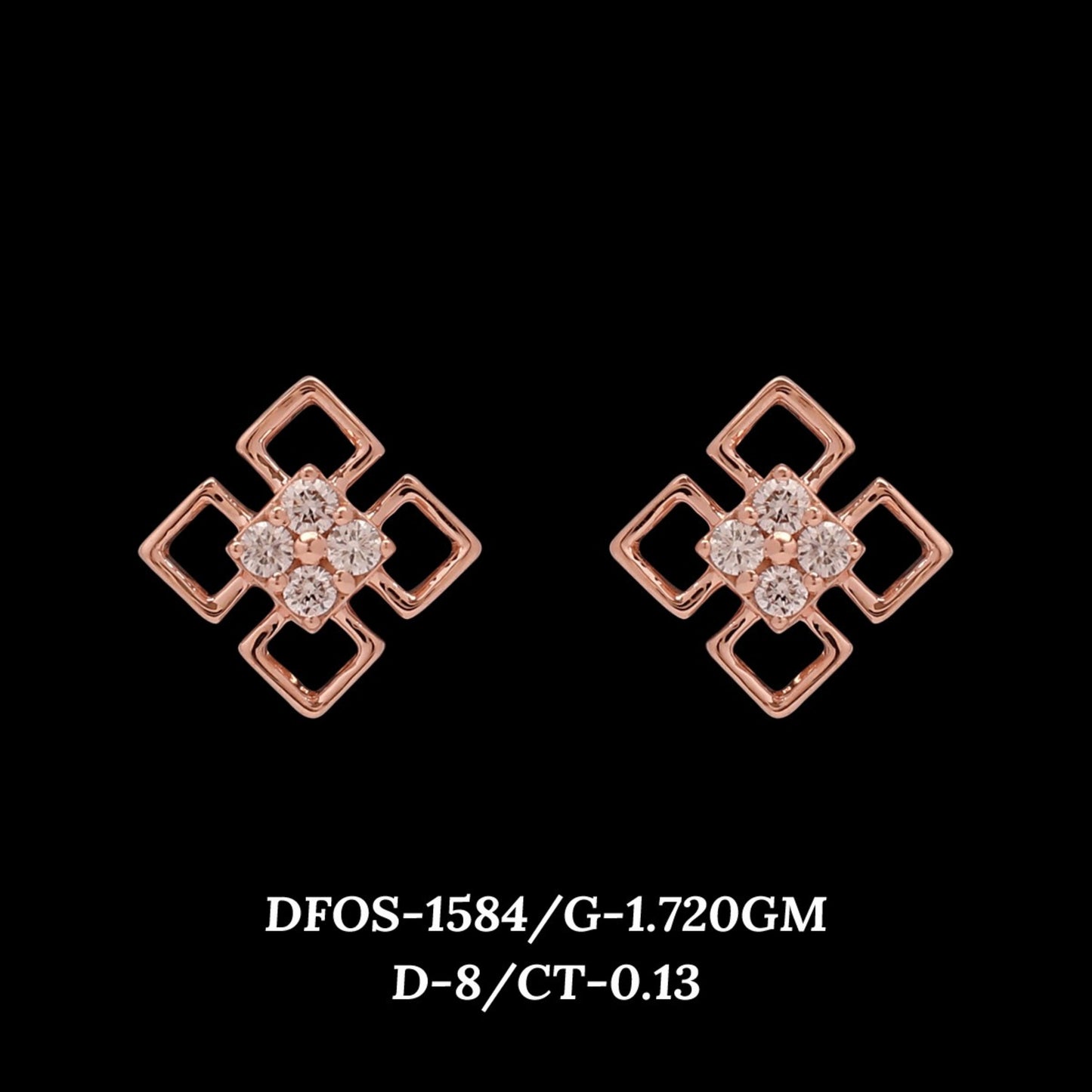 Diamond EARRING With 1.72 Gms of 18 Kt Gold and 0.13 Cts of Certified Natural Diamonds Code: MJ26ER213