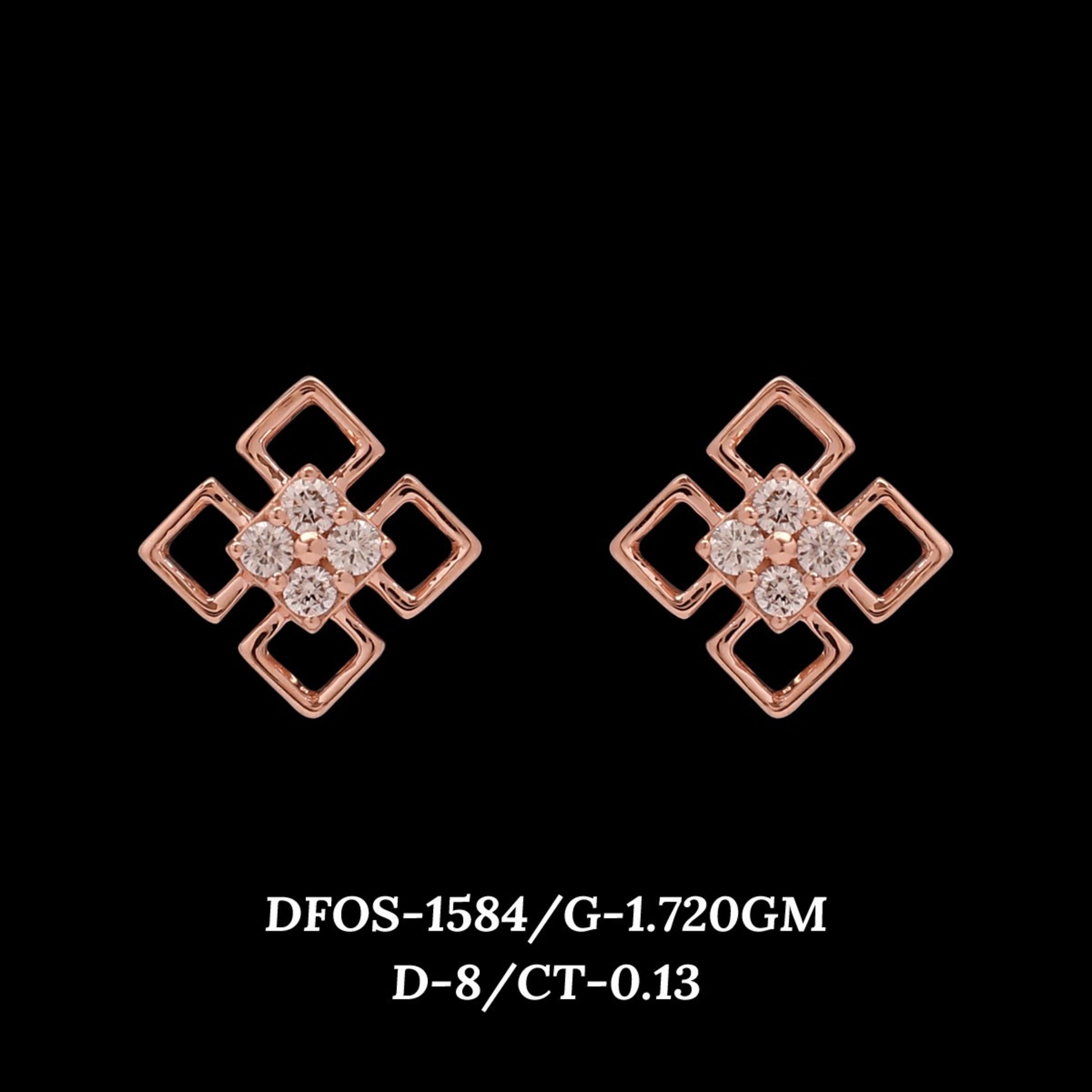 Diamond EARRING With 1.72 Gms of 18 Kt Gold and 0.13 Cts of Certified Natural Diamonds Code: MJ26ER213