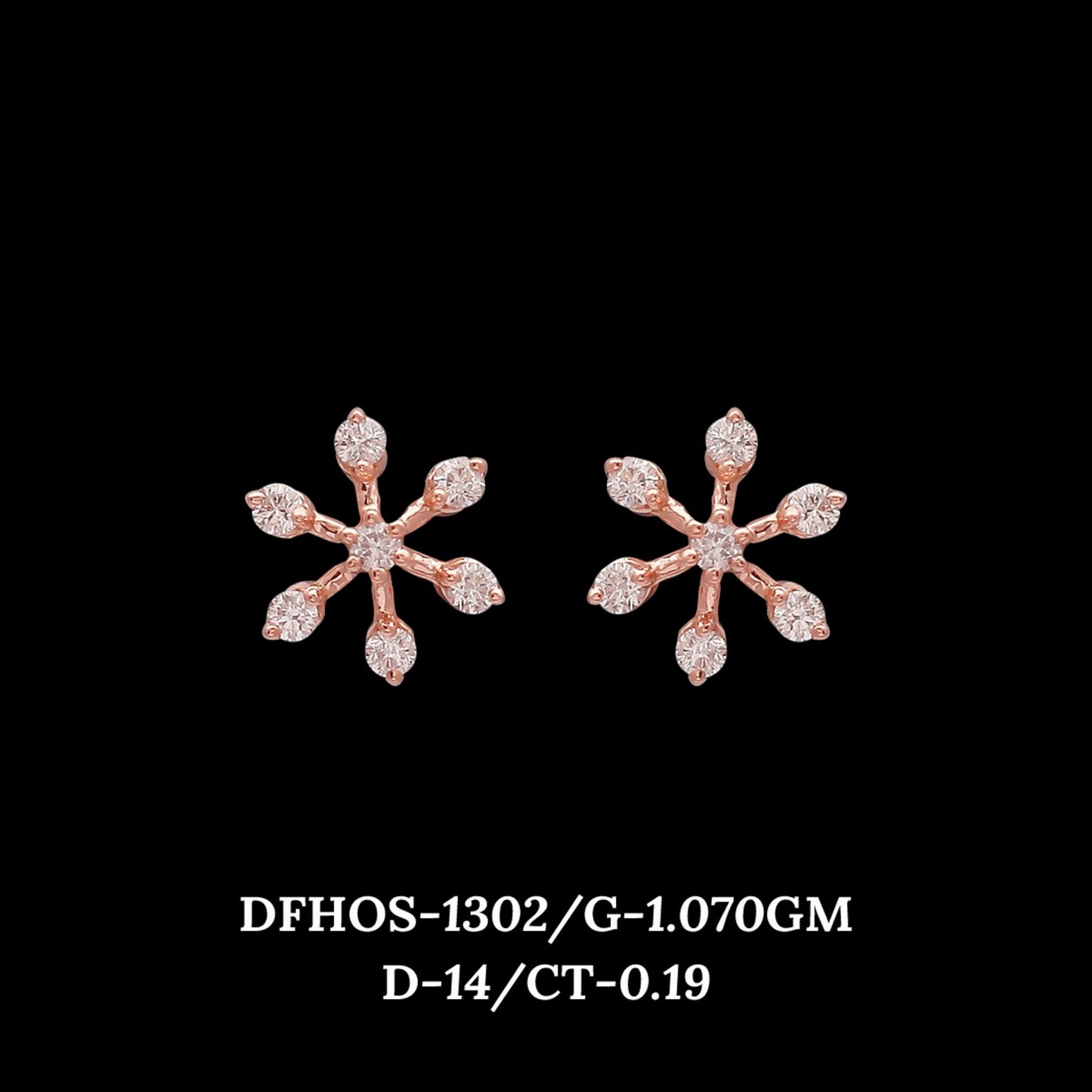 Diamond EARRING With 1.07 Gms of 18 Kt Gold and 0.19 Cts of Certified Natural Diamonds Code: MJ26ER179