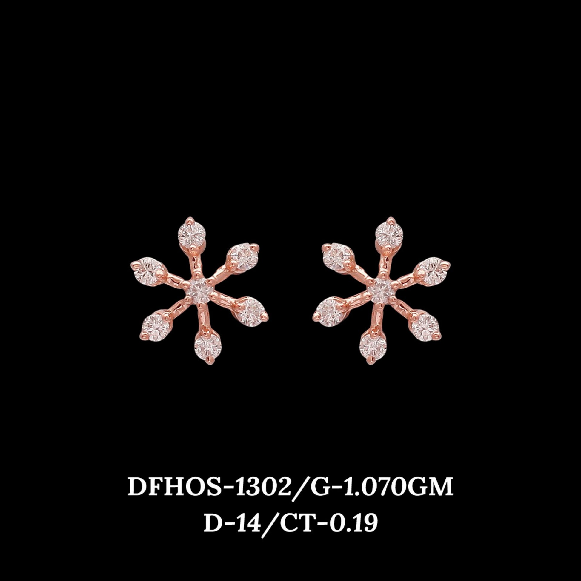 Diamond EARRING With 1.07 Gms of 18 Kt Gold and 0.19 Cts of Certified Natural Diamonds Code: MJ26ER179