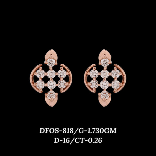 Diamond EARRING With 1.73 Gms of 18 Kt Gold and 0.26 Cts of Certified Natural Diamonds Code: MJ26ER602