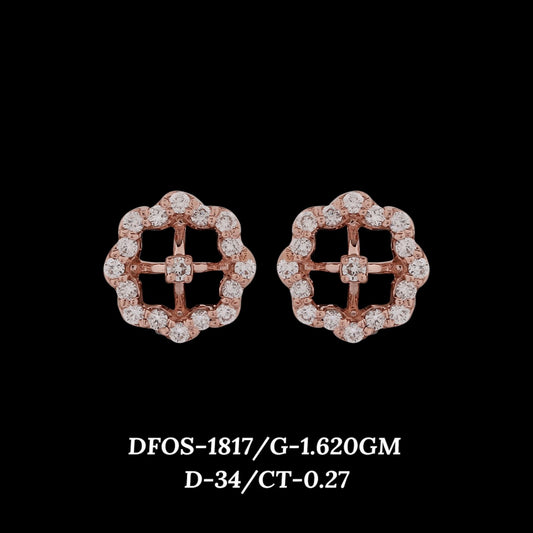 Diamond EARRING With 1.62 Gms of 18 Kt Gold and 0.27 Cts of Certified Natural Diamonds Code: MJ26ER290