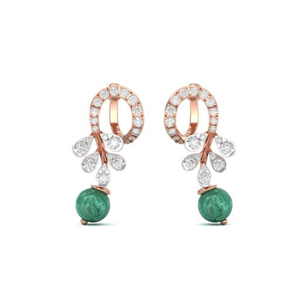 18 KT DIAMOND EARRING 3.41 Gms - MJ25ER122