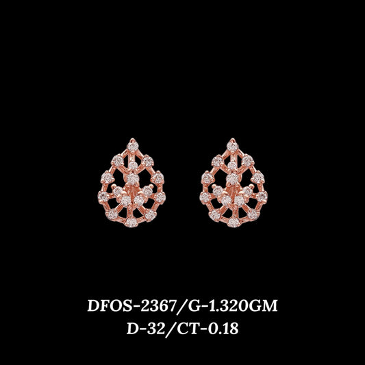 Diamond EARRING With 1.32 Gms of 18 Kt Gold and 0.18 Cts of Certified Natural Diamonds Code: MJ26ER431
