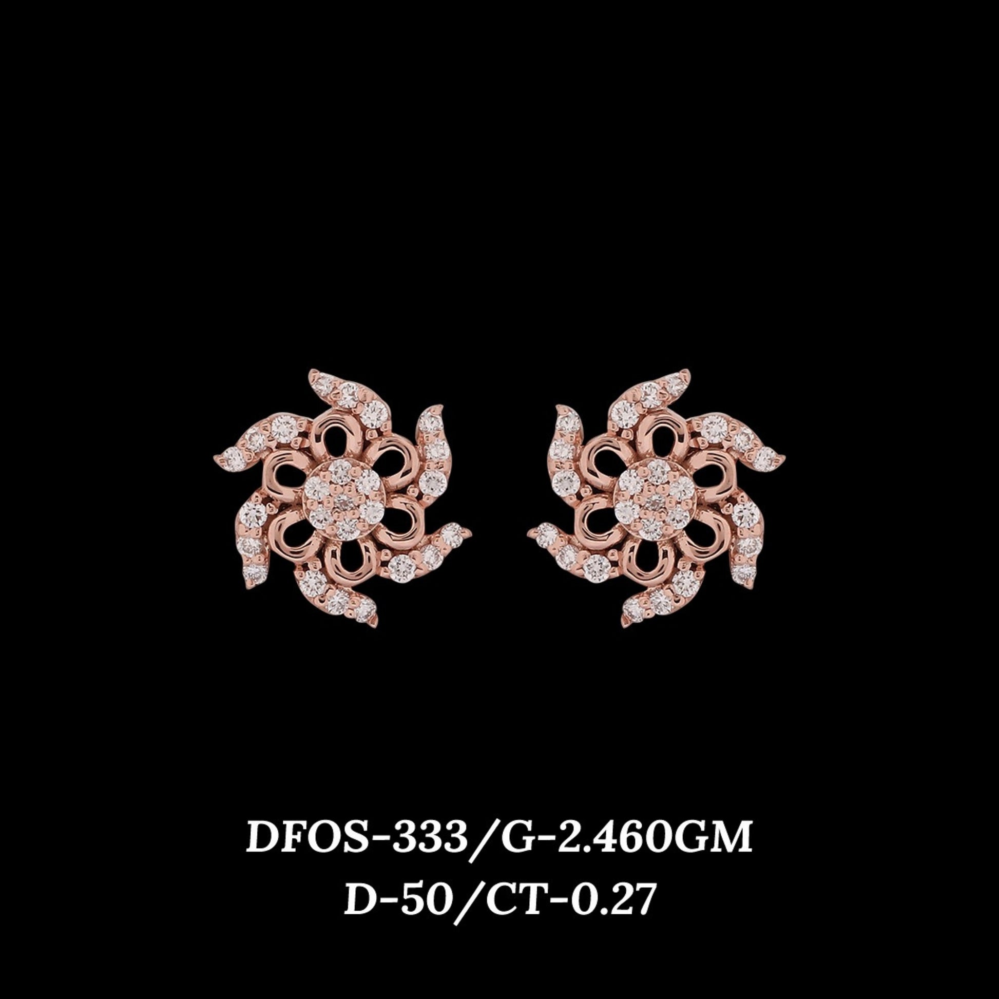 Diamond EARRING With 2.46 Gms of 18 Kt Gold and 0.27 Cts of Certified Natural Diamonds Code: MJ26ER503