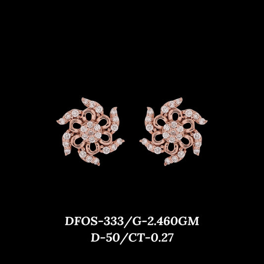 Diamond EARRING With 2.46 Gms of 18 Kt Gold and 0.27 Cts of Certified Natural Diamonds Code: MJ26ER503