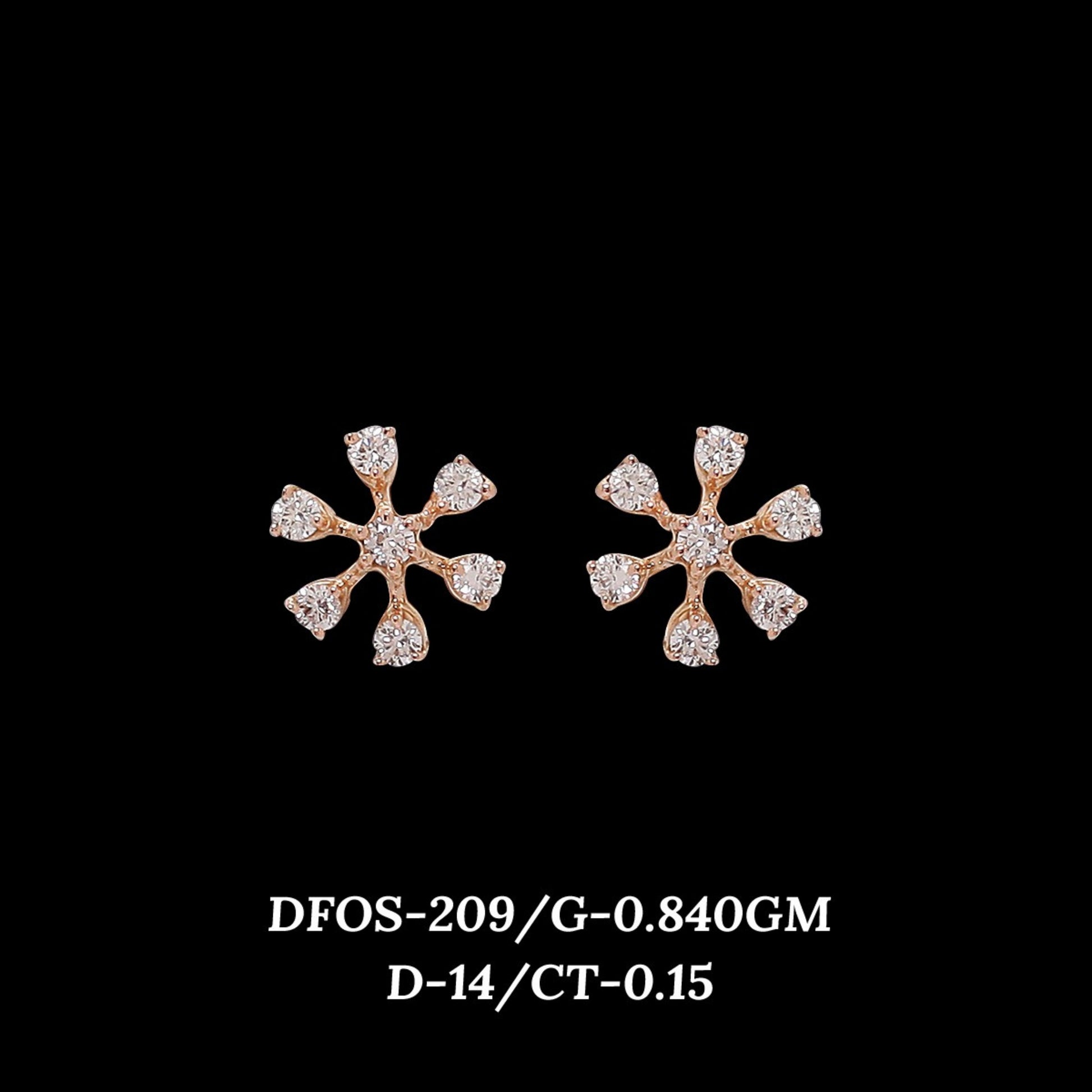 Diamond EARRING With 0.84 Gms of 18 Kt Gold and 0.15 Cts of Certified Natural Diamonds Code: MJ26ER354