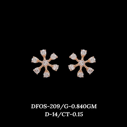 Diamond EARRING With 0.84 Gms of 18 Kt Gold and 0.15 Cts of Certified Natural Diamonds Code: MJ26ER354