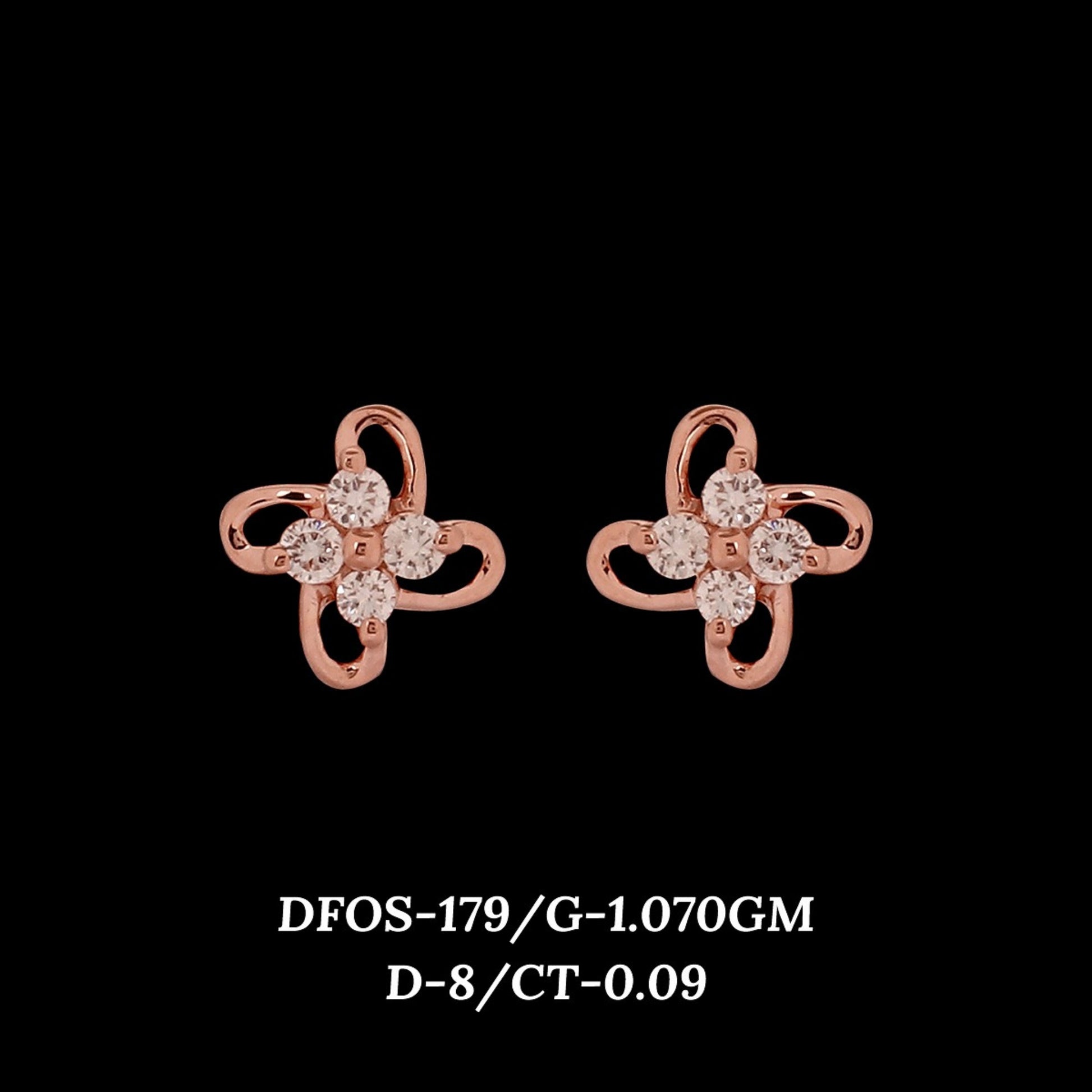 Diamond EARRING With 1.07 Gms of 18 Kt Gold and 0.09 Cts of Certified Natural Diamonds Code: MJ26ER277
