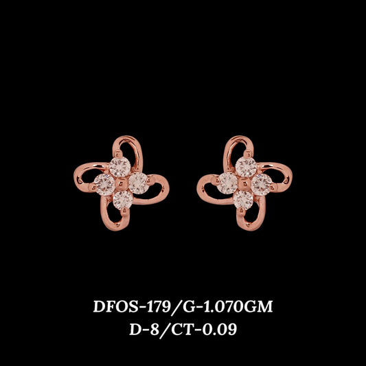 Diamond EARRING With 1.07 Gms of 18 Kt Gold and 0.09 Cts of Certified Natural Diamonds Code: MJ26ER277