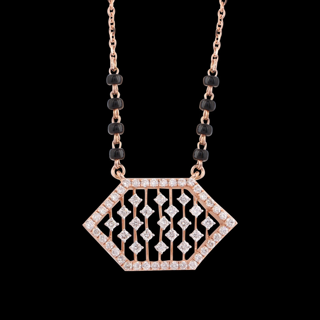 18 KT DIAMOND MANGALSUTRA 5.276 Gms - MJ25MS103