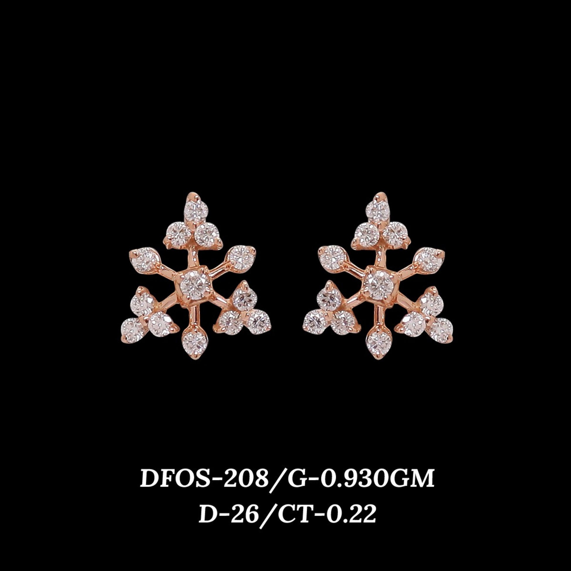 Diamond EARRING With 0.93 Gms of 18 Kt Gold and 0.22 Cts of Certified Natural Diamonds Code: MJ26ER353