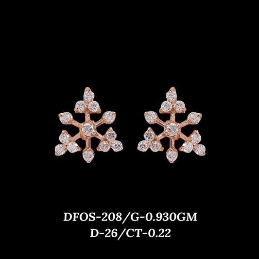 Diamond EARRING With 0.93 Gms of 18 Kt Gold and 0.22 Cts of Certified Natural Diamonds Code: MJ26ER353