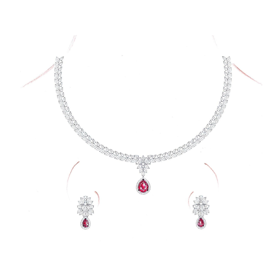 18 KT DIAMOND NECKLACE  Gms - MJ25NK580