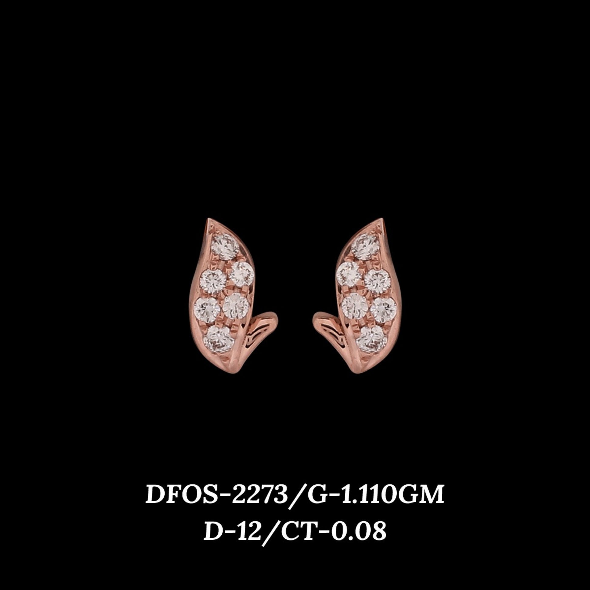 Diamond EARRING With 1.11 Gms of 18 Kt Gold and 0.08 Cts of Certified Natural Diamonds Code: MJ26ER388
