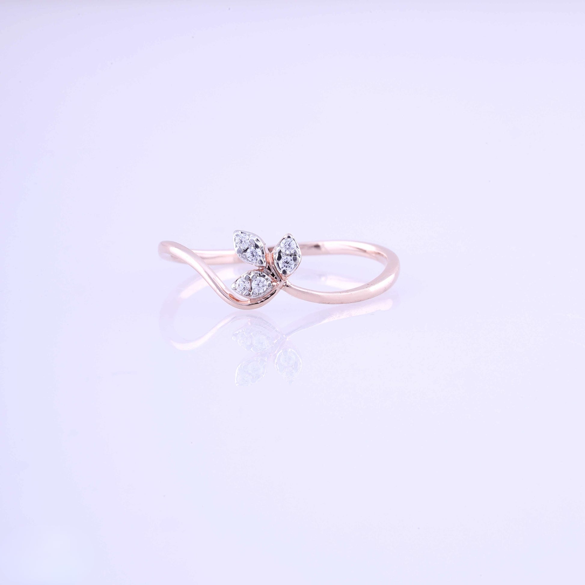 Diamond RING With 1.05 Gms of 18 Kt Gold and 0.036 Cts of Certified Natural Diamonds Code: MJ26RG651