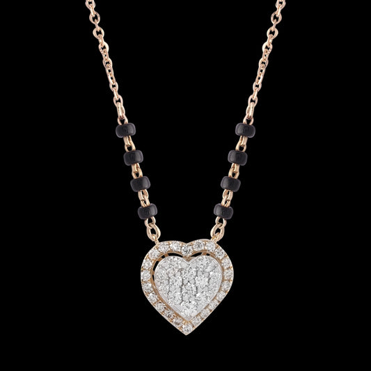 18 KT DIAMOND MANGALSUTRA 3.568 Gms - MJ25MS109